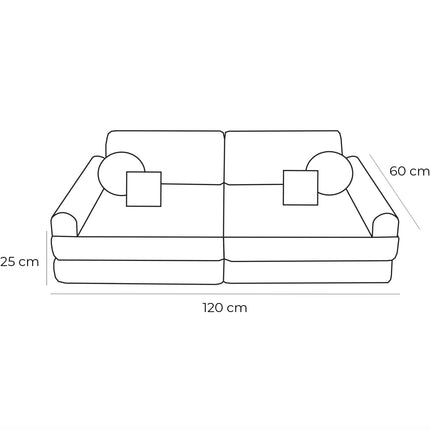 Medium Modular Sofa for Kids - Churros Forest Green