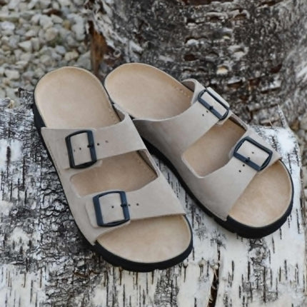 Meeliku Leather Sandals – Beige