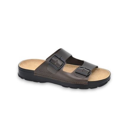 Meeliku Leather Sandals – Dark Brown