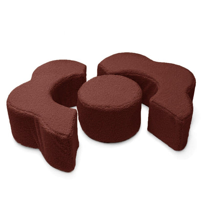MeowBaby® Foam Flower Shape Set, 3 Elements, Bearly Dark Brown