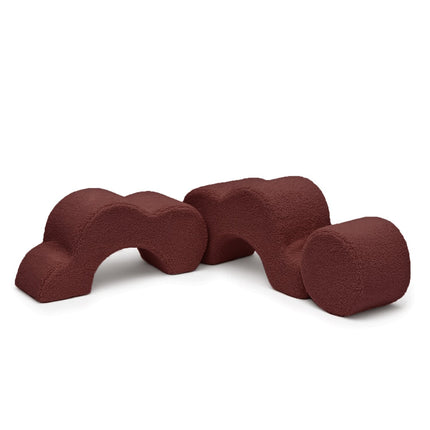MeowBaby® Foam Flower Shape Set, 3 Elements, Bearly Dark Brown