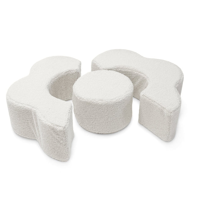 MeowBaby® Foam Flower Shape Set, 3 Elements, Bearly Off White