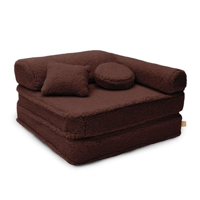 Chair Modular Children's Chair - 5 Elements, Bearly Dark Brown - LoveStyle World