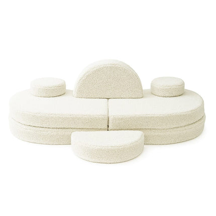 MeowBaby® Modular Sofa Coccolo for Kids – 6 Piece, Bearly Cream