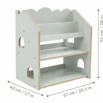 MeowBaby Montessori MDF House Bookcase - Pink