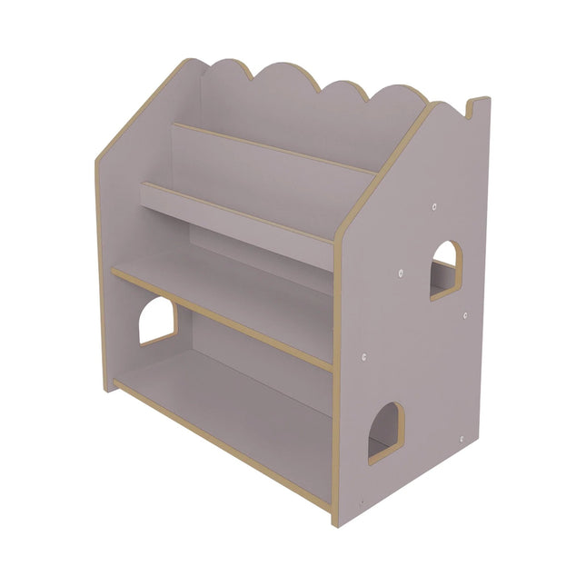 MeowBaby Montessori MDF House Bookcase - Grey