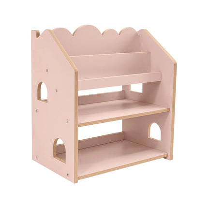 MeowBaby Montessori MDF House Bookcase - Pink