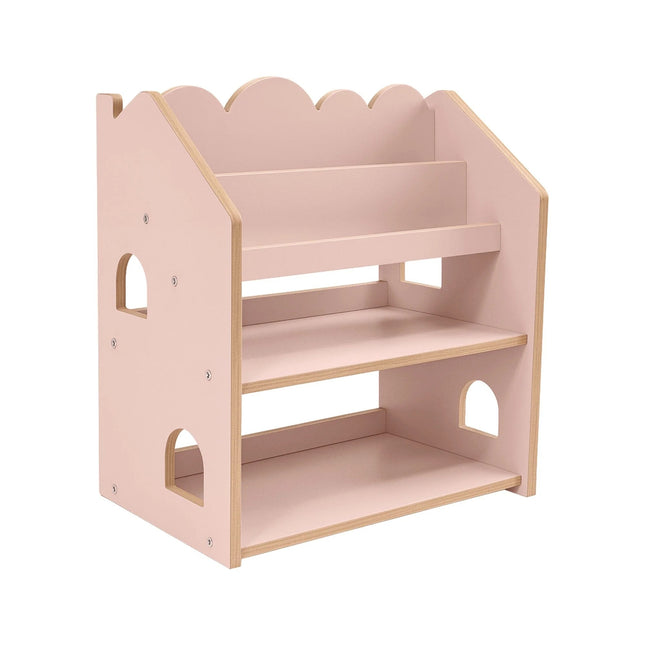 MeowBaby Montessori MDF House Bookcase - Pink