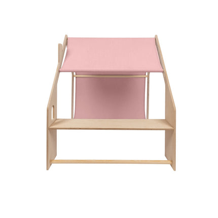 MeowBaby® Natural Wooden House for Kids - Pink Roof