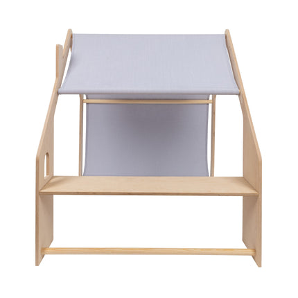 MeowBaby® White Wooden House for Kids - Blue Roof