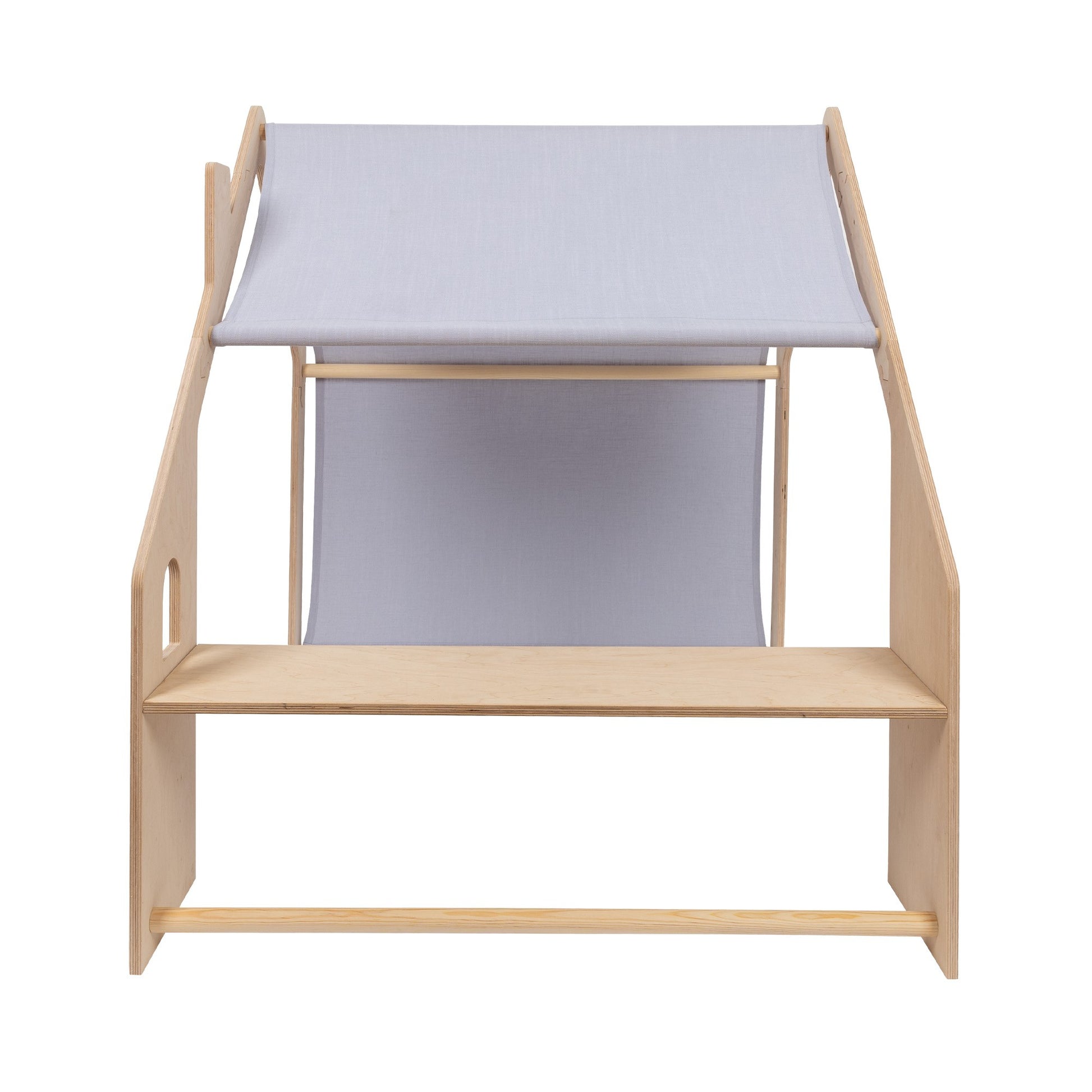 MeowBaby® White Wooden House for Kids - Blue Roof