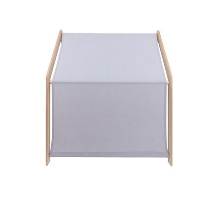 MeowBaby® Natural Wooden House for Kids - Blue Roof