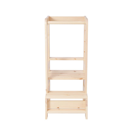 MeowBaby Wooden Kitchen Helper for Children - Natural