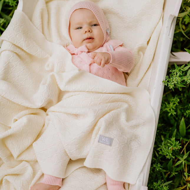 Merino wool baby blanket HAPPINESS - LoveStyle World
