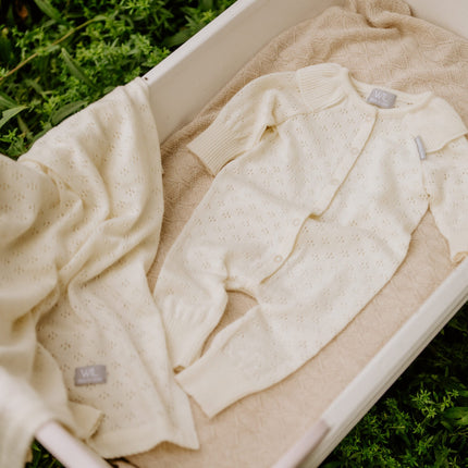 Merino wool baby blanket LOVE