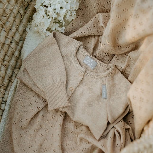 Merino wool baby blanket LOVE