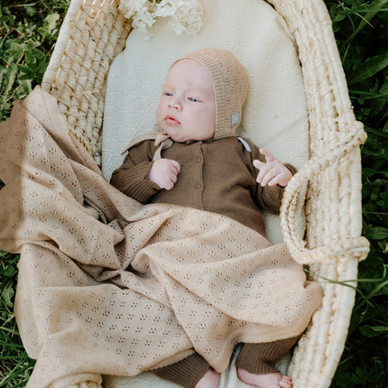Merino wool baby blanket LOVE