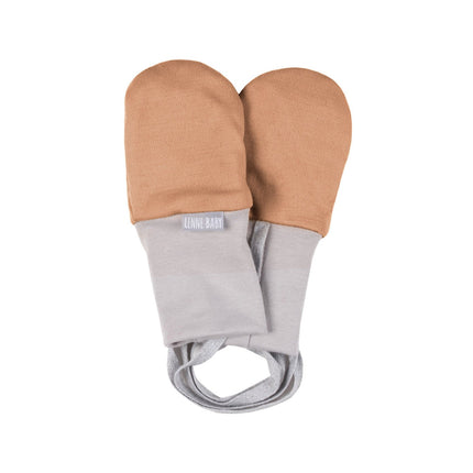 Merino Wool Baby Mittens – Brown