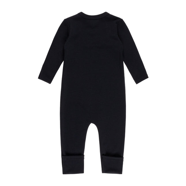 Merino Wool Baby Overall – Black