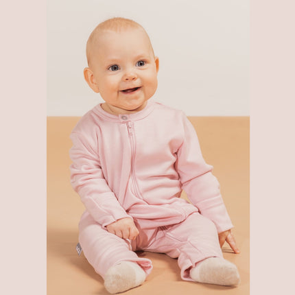 Merino Wool Baby Overall – Pink