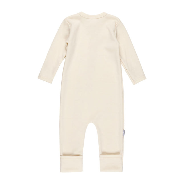 Merino Wool Baby Overall – White
