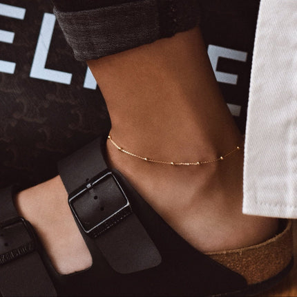 Mini Bubble Anklet - Gold