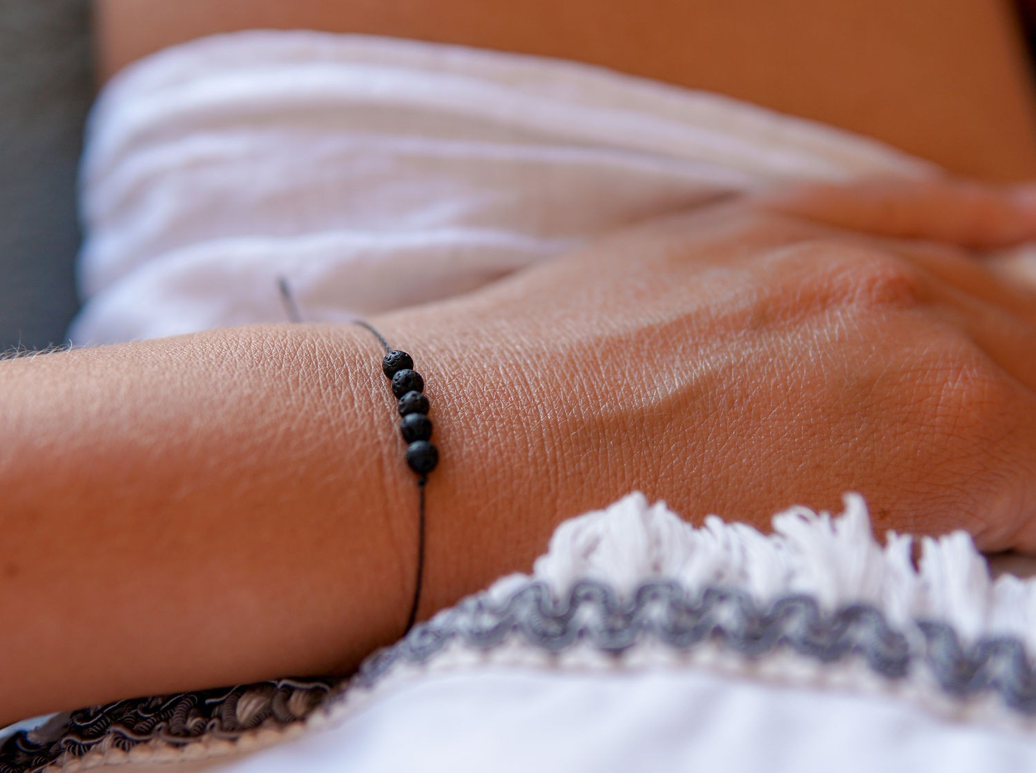 Minimalist Lava Stone Bracelet