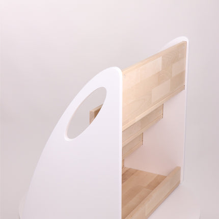 Montessori Bookshelf With Book Storage - 4 Shelves