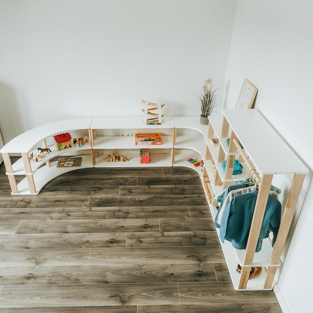 Modular Montessori Shelf Straight Mini - 4 Shelves