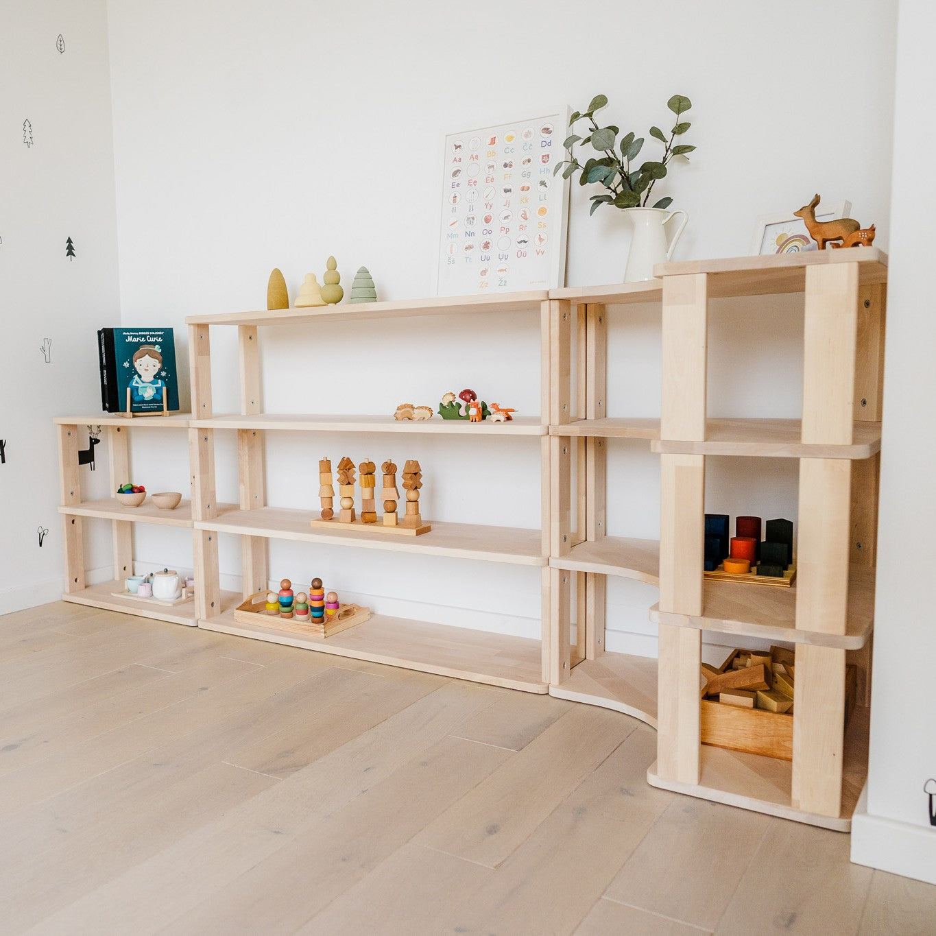 Modular Montessori Shelf Straight Mini - 4 Shelves