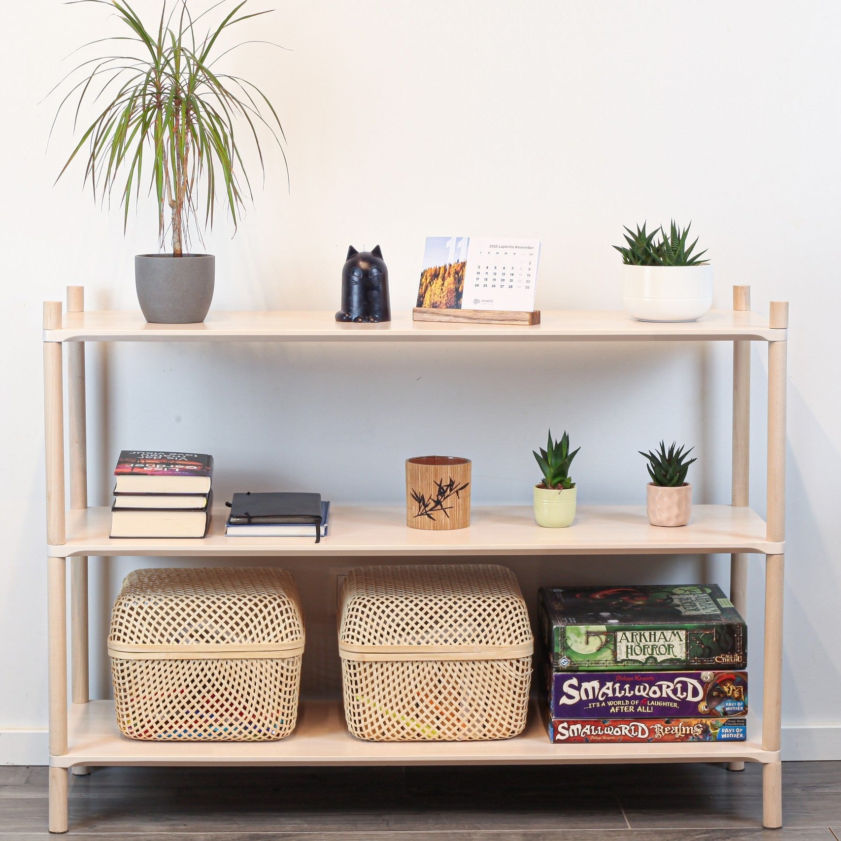 Montessori-Inspired Wooden Shelving Unit Large, 3 Shelves