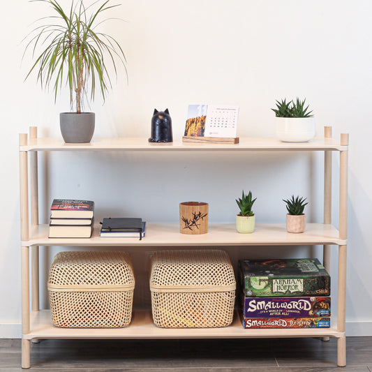 Montessori-Inspired Wooden Shelving Unit Large, 3 Shelves