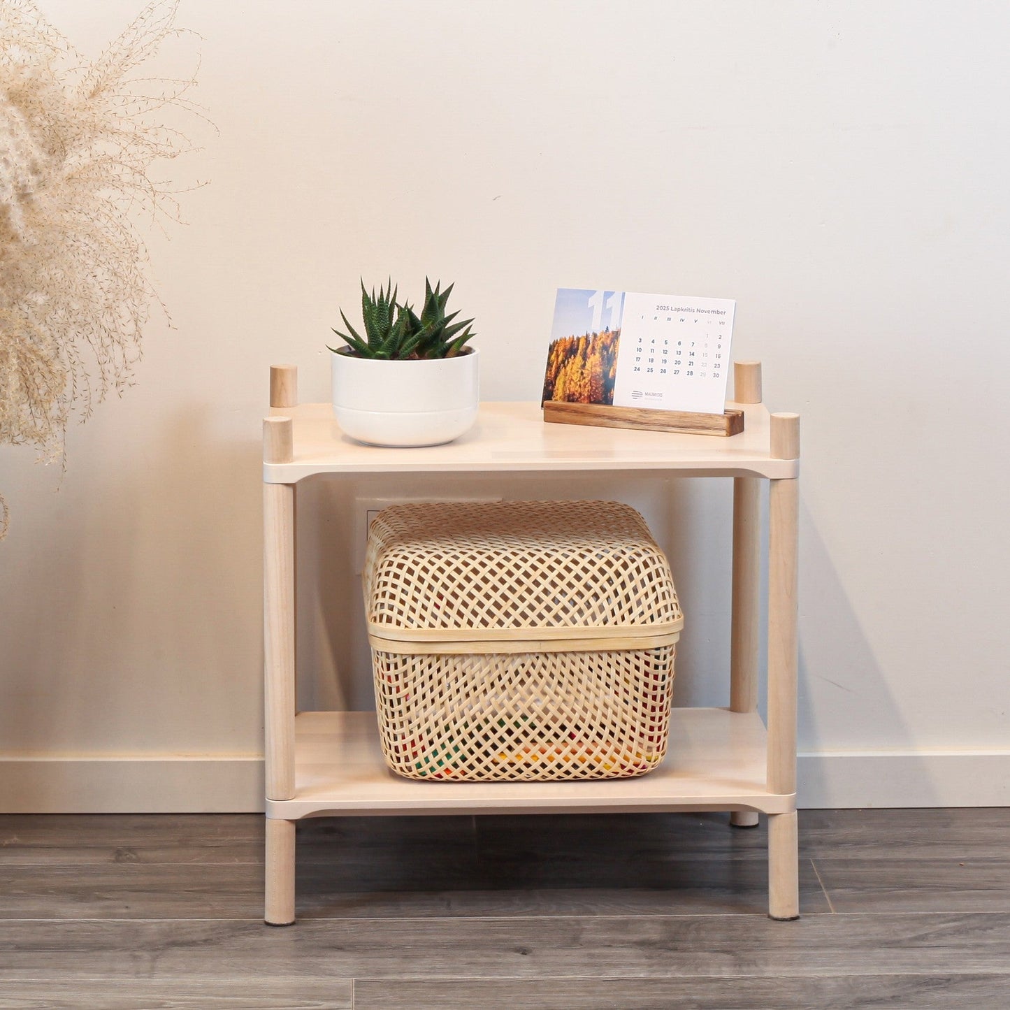 Montessori-Inspired Wooden Shelving Unit Small, 2 Shelves