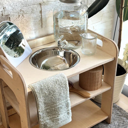 Montessori Wash Station with Lid - Small Single