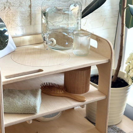 Montessori Wash Station with Lid - Small Single