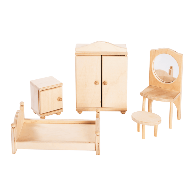 Dollhouse bedroom furniture - Natural - LoveStyle World