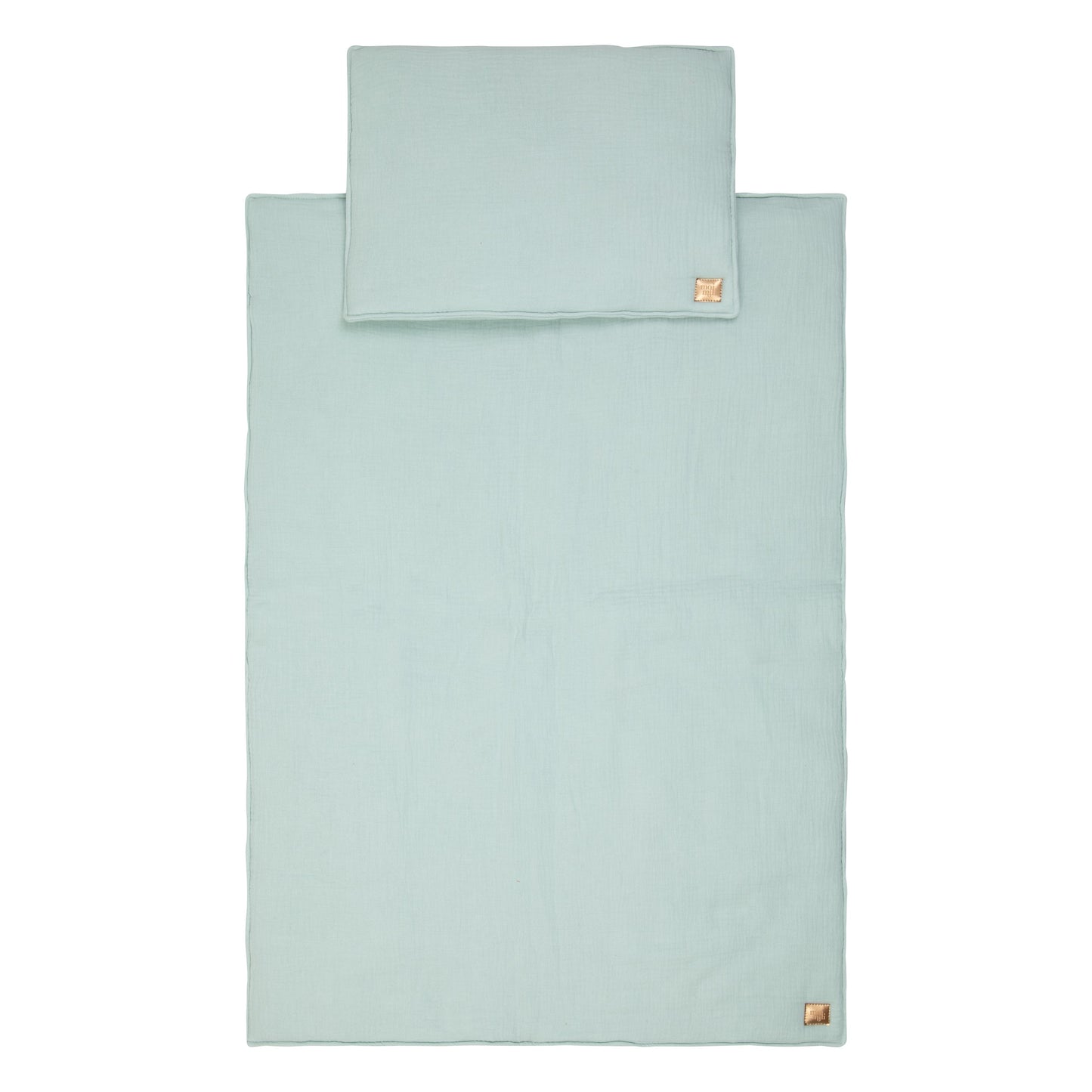 Muslin Baby Blanket + Pillow Set - Mint