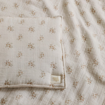 Muslin Baby Blanket + Pillow Set - Boho Flowers