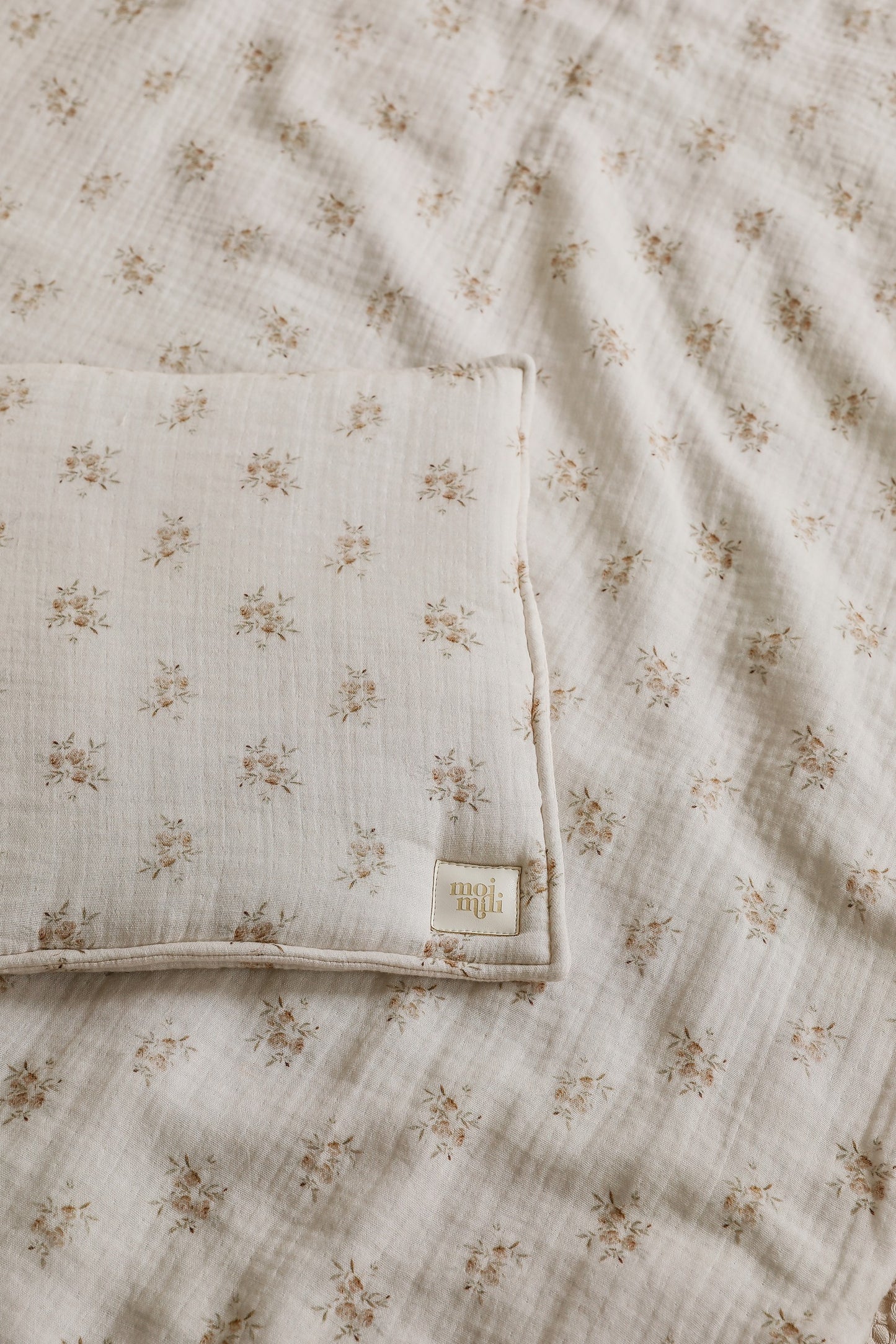 Muslin Baby Blanket + Pillow Set - Boho Flowers