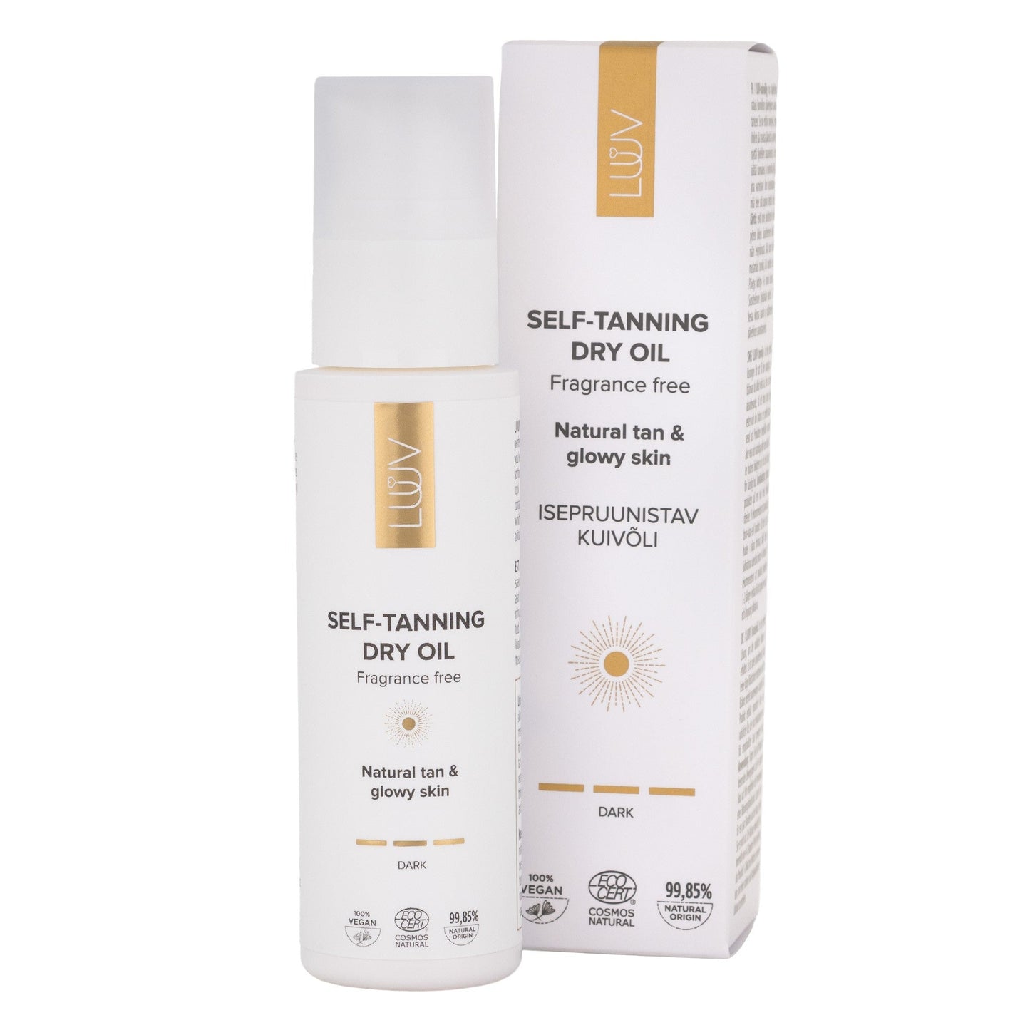 Natural Self Tanning Dry Oil Dark COSMOS, 100ml