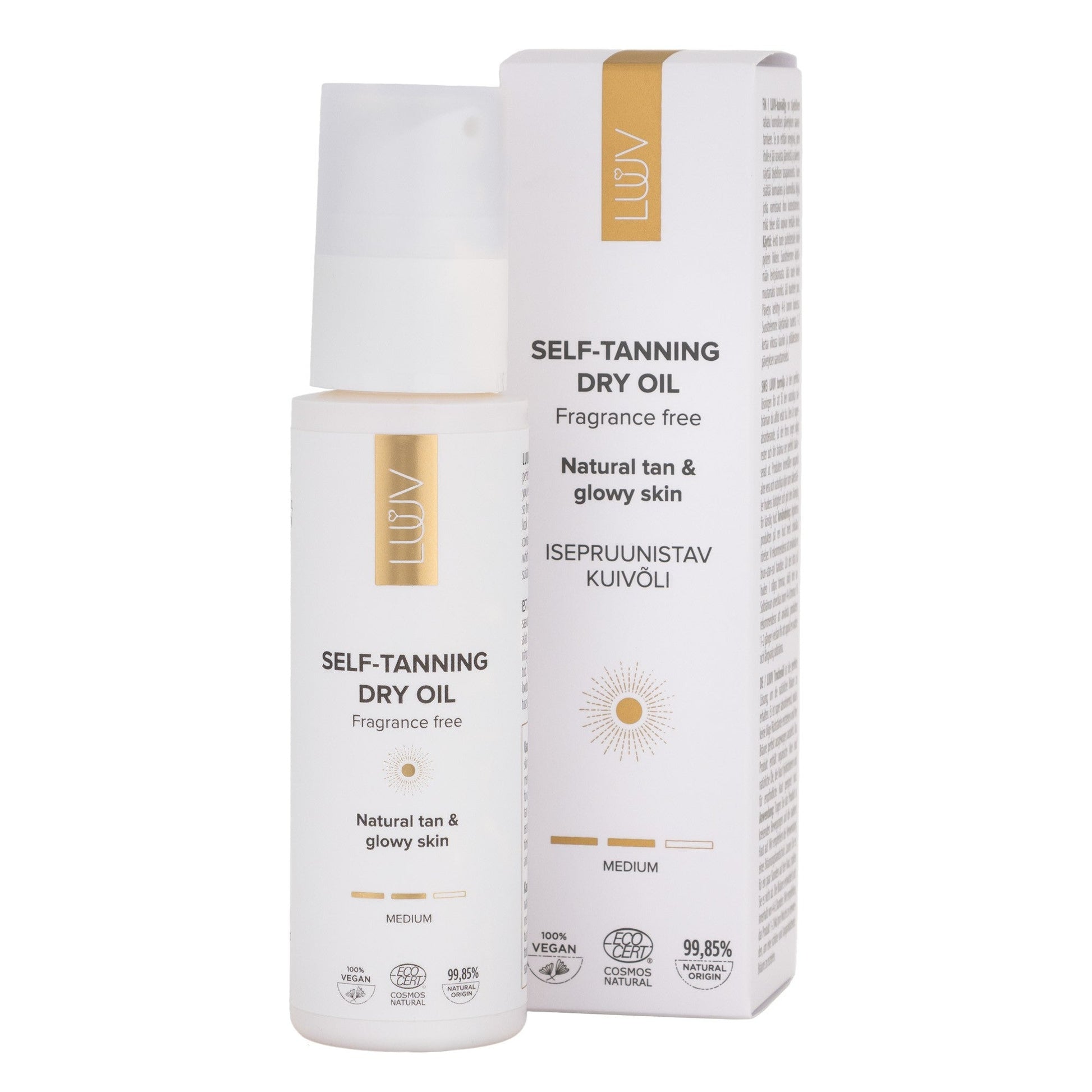 Natural Self Tanning Dry Oil Medium COSMOS, 100ml