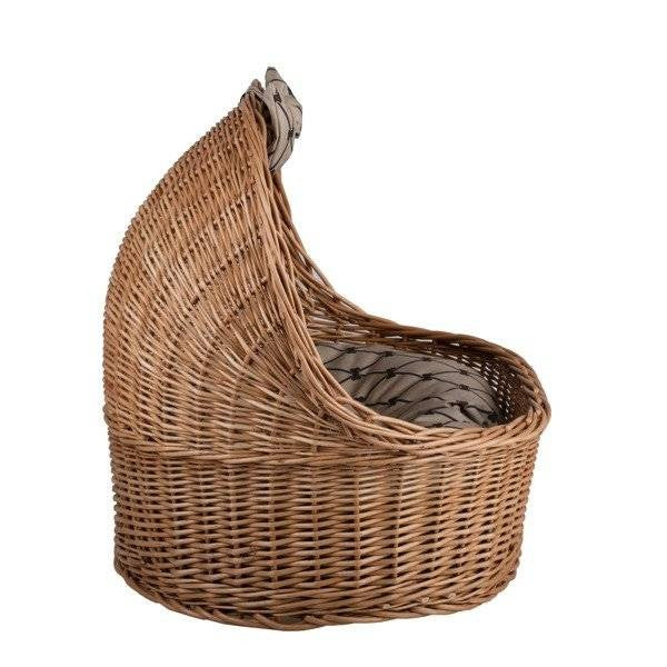 Natural Wicker Pet House Elsa With Cushion