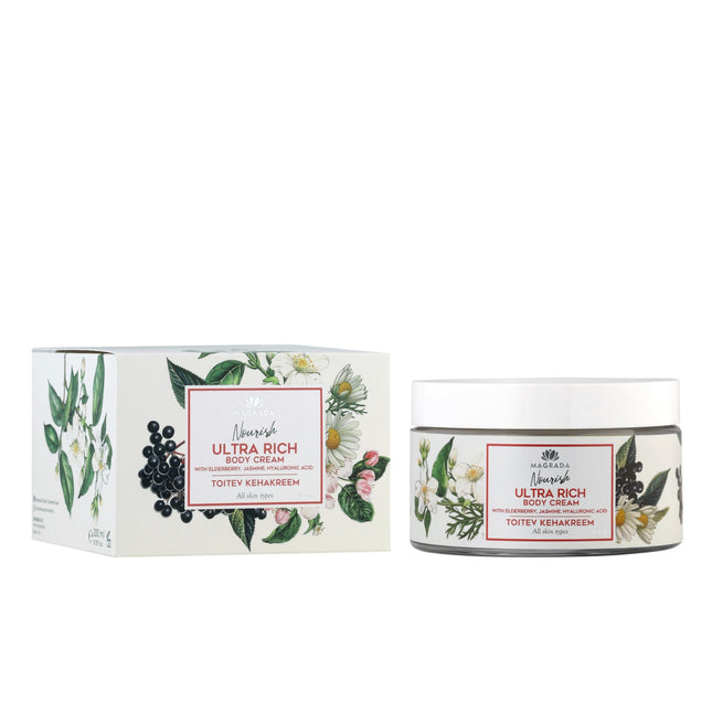 Nourishing Body Cream With Elderberry, Jasmine And Hyaluronic Acid, 200 ml