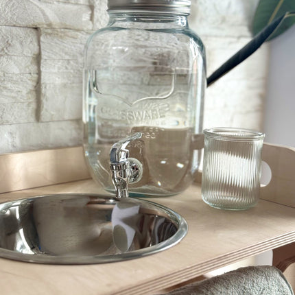 Montessori Wooden Washbasin With Storage for Kids - Small