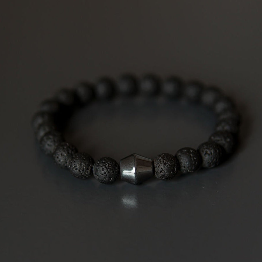 Obsidian Lava Stone Bracelet