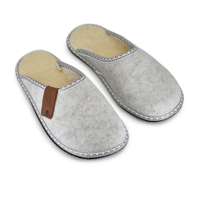 Halla Lambswool & Natural Felt Slippers - LoveStyle World