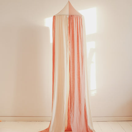 Organic Cotton and Linen Canopy - Powder Pink