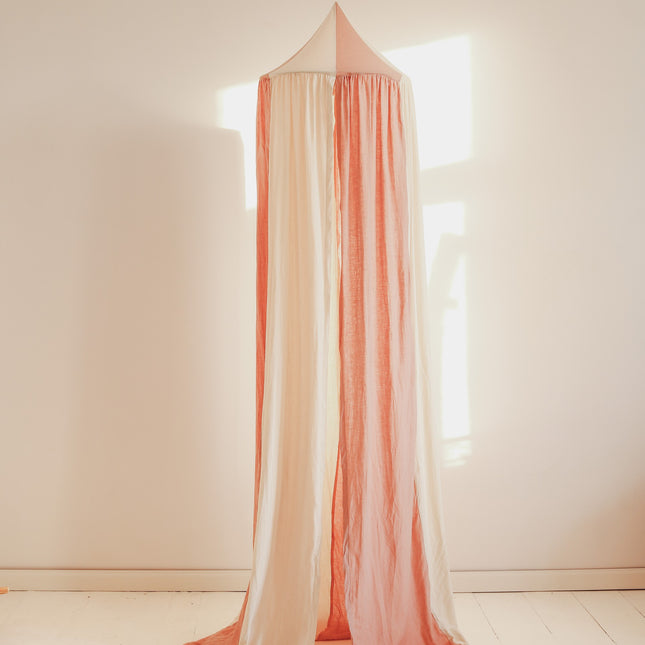 Organic Cotton and Linen Canopy - Powder Pink