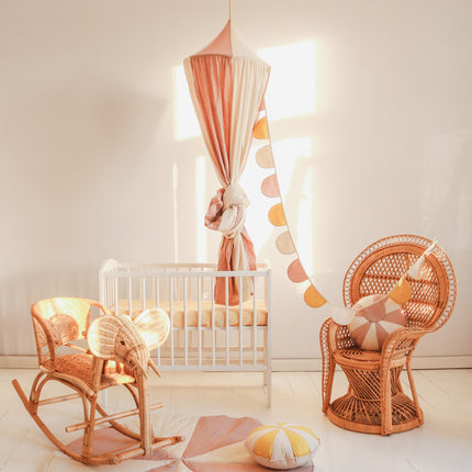 Organic Cotton and Linen Canopy - Powder Pink