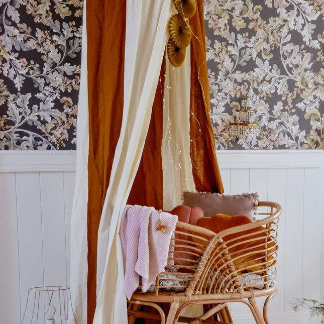 Organic Cotton and Linen Canopy - Caramel Circus